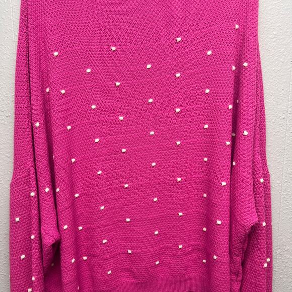 LTS Barbiecore Party Event Casual Womens Pullover Knit Sweater Size 22-24 Tall - Picture 9 of 14
